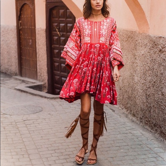 Spell Dresses & Skirts - Spell & Gypsy Collective Red Arabian Jewel Dress S